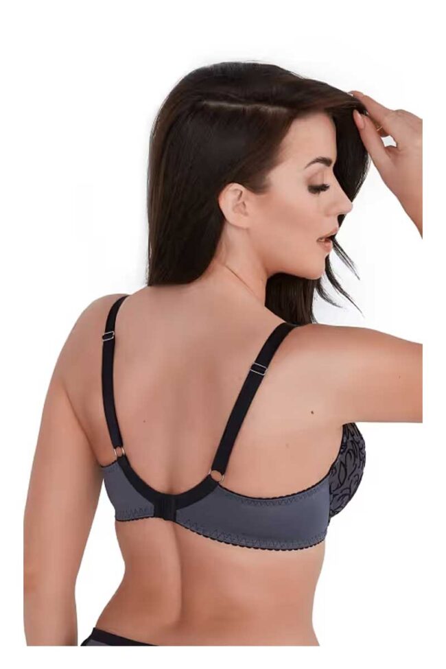 Plus Size Bra GAIA Semi Soft Cup Bra Graphite 40DD - Image 2